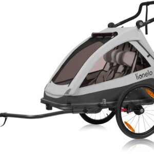 Lionelo Cama velosipēdu piekabe ar ratiņu funkciju 2-in-1 krāsa GREY STONE