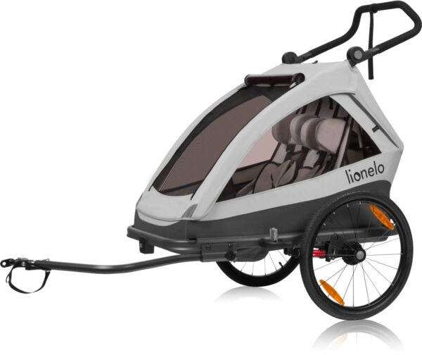 Ratini.lv | Cama velosipēdu piekabe ar ratiņu funkciju 2-in-1 krāsa GREY STONE bilde #1