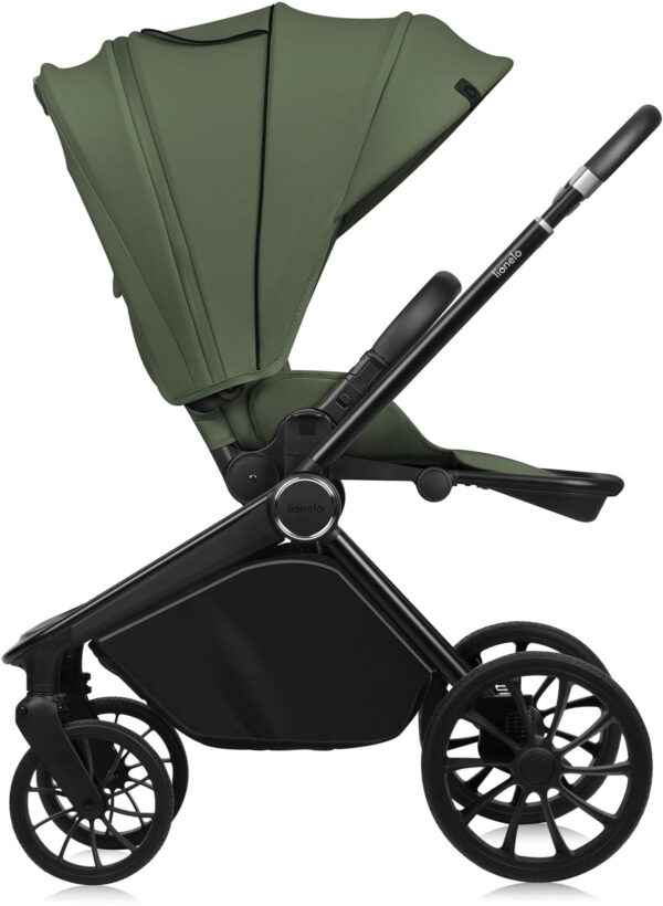 Ratini.lv | Mika Plus - ratiņi ar lieliem riteņiem krāsa GREEN OLIVE bilde #7