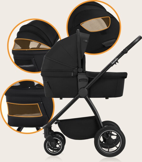 Ratini.lv | MERIL 2IN1 bērnu ratiņi krāsa BLACK ONYX bilde #13