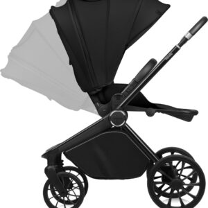 Lionelo MIKA PLUS 3IN1 bērnu ratu komplekts krāsa BLACK ONYX