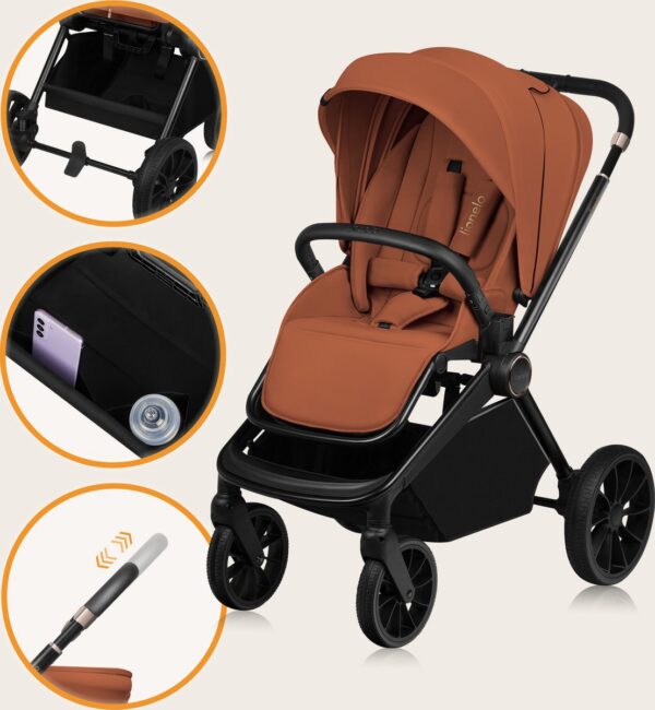 Ratini.lv | MIKA PLUS 3IN1 bērnu ratiņi krāsa BROWN RUST bilde #13