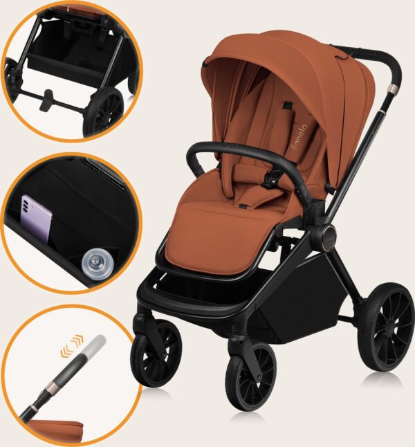 Ratini.lv | MIKA PLUS 2IN1 bērnu ratiņi krāsa BROWN RUST bilde #17