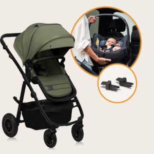 Lionelo AMBER PLUS 2IN1 bērnu ratiņi krāsa GREEN FOREST