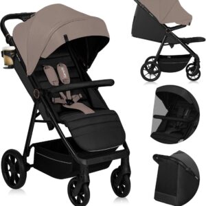 Lionelo MIRA bērnu ratiņi krāsa BEIGE SAND