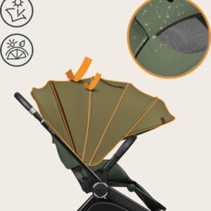 Lionelo MIKA PLUS 3IN1 bērnu ratu komplekts krāsa GREEN OLIVE
