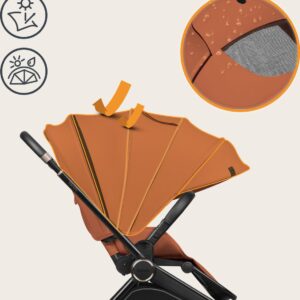 Lionelo MIKA PLUS 2IN1 bērnu ratu komplekts krāsa BROWN RUST
