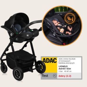 Lionelo AMBER PLUS 3IN1 bērnu ratiņi krāsa GREY GRAPHITE