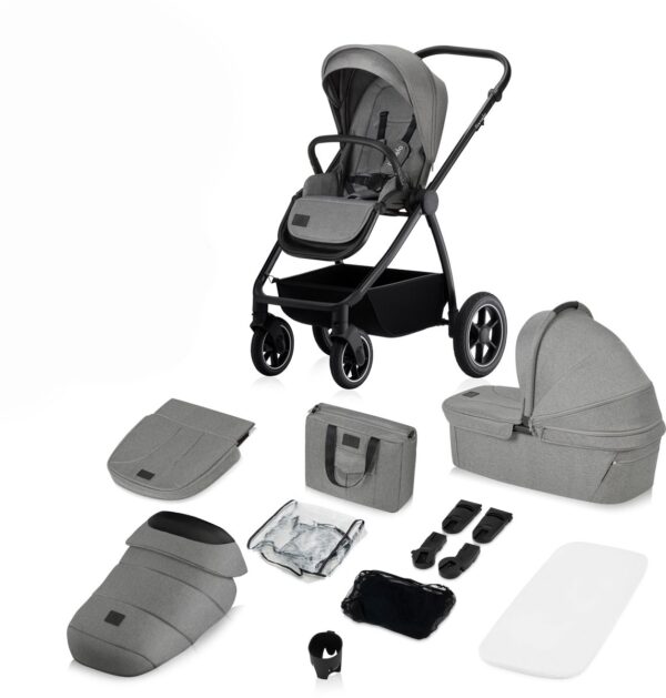 Ratini.lv | MERIL 2IN1 bērnu ratiņi krāsa GREY STONE bilde #3