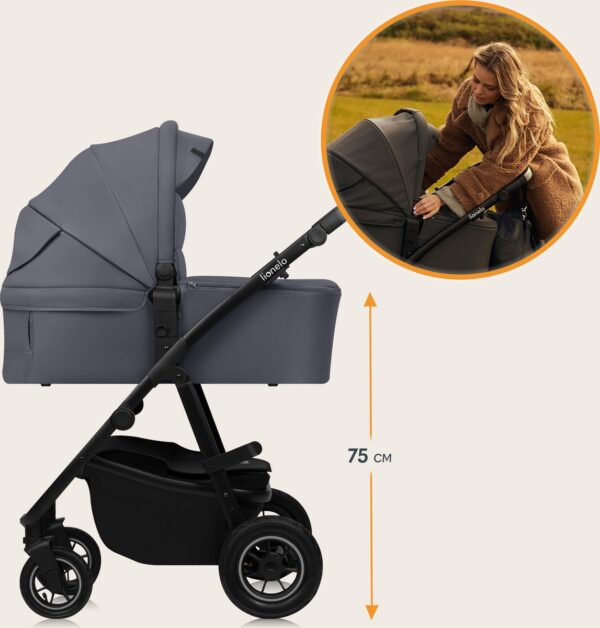 Ratini.lv | AMBER PLUS 3IN1 bērnu ratiņi krāsa GREY GRAPHITE bilde #25