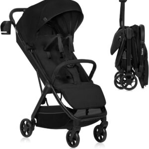 Lionelo JULIE AIR bērnu pastaigu un ceļojumu ratiņi krāsa BLACK ONYX