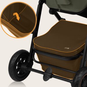 Lionelo AMBER PLUS 3IN1 bērnu ratiņi krāsa GREEN FOREST