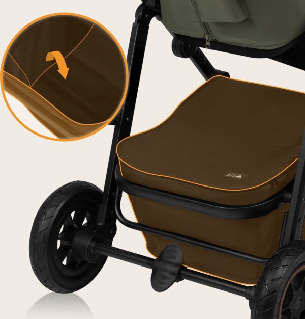 Ratini.lv | AMBER PLUS 3IN1 bērnu ratiņi krāsa GREEN FOREST bilde #31