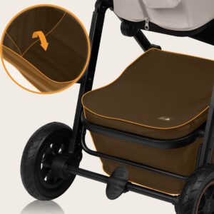 Lionelo AMBER PLUS 2IN1 bērnu ratiņi krāsa BEIGE SAND
