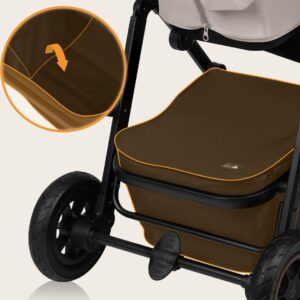 Lionelo AMBER PLUS 3IN1 bērnu ratiņi krāsa BEIGE SAND