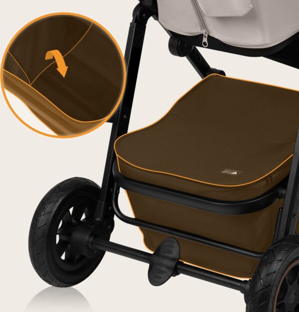 Ratini.lv | AMBER PLUS 3IN1 bērnu ratiņi krāsa BEIGE SAND bilde #13