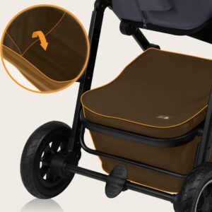 Lionelo AMBER PLUS 3IN1 bērnu ratiņi krāsa GREY GRAPHITE