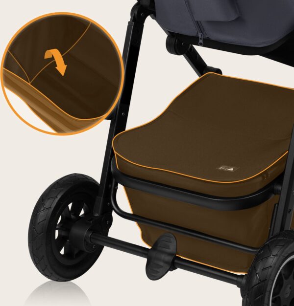 Ratini.lv | AMBER PLUS 3IN1 bērnu ratiņi krāsa GREY GRAPHITE bilde #27
