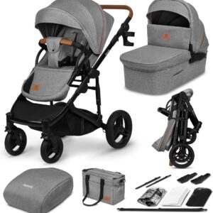 Lionelo MARI TOUR bērnu ratu komplekts 2in1 krāsa GREY STONE