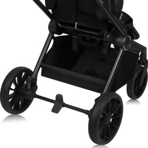 Lionelo MIKA PLUS 3IN1 bērnu ratu komplekts krāsa BLACK ONYX