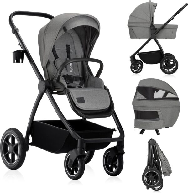 Ratini.lv | MERIL 2IN1 bērnu ratiņi krāsa GREY STONE bilde #1