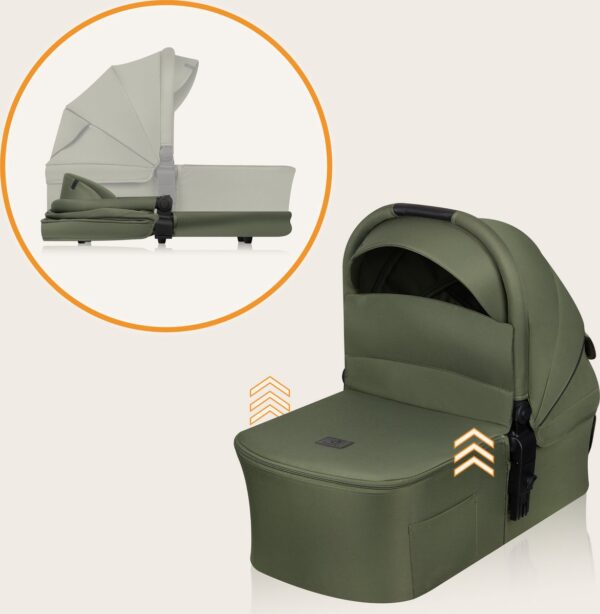 Ratini.lv | AMBER PLUS 2IN1 bērnu ratiņi krāsa GREEN FOREST bilde #13