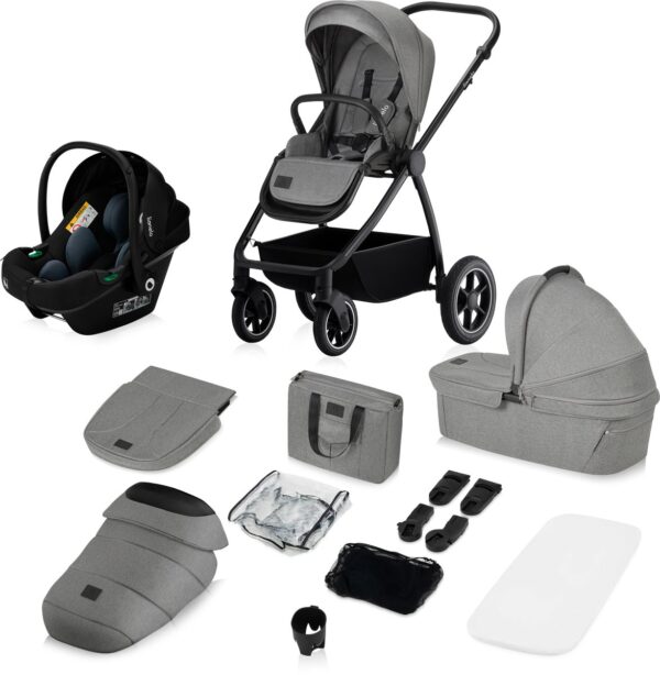Ratini.lv | MERIL 3IN1 bērnu ratiņi krāsa GREY STONE bilde #5