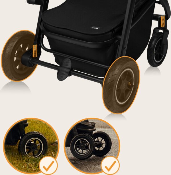 Ratini.lv | AMBER PLUS 3IN1 bērnu ratiņi krāsa GREY GRAPHITE bilde #37