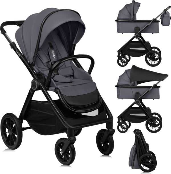 Ratini.lv | LAYLA 2IN1 bērnu ratiņi krāsa GREY STONE bilde #5
