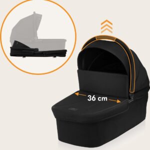 Lionelo MERIL 2IN1 bērnu ratiņi krāsa BLACK ONYX