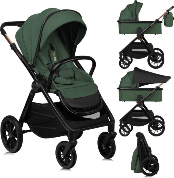 Ratini.lv | LAYLA 2IN1 bērnu ratiņi krāsa GREEN FOREST bilde #5