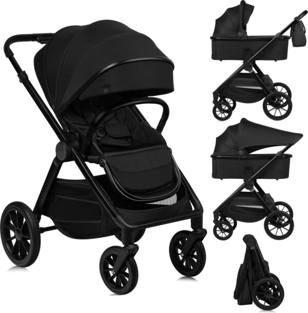 Ratini.lv | LAYLA 2IN1 bērnu ratiņi krāsa BLACK ONYX bilde #15