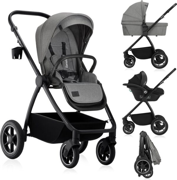 Ratini.lv | MERIL 3IN1 bērnu ratiņi krāsa GREY STONE bilde #1