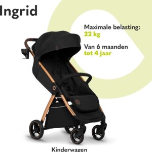 Lionelo INGRID bērnu ratiņi krāsa BLACK ONYX