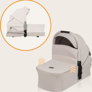 Lionelo AMBER PLUS 2IN1 bērnu ratiņi krāsa BEIGE SAND