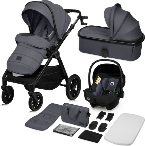 Ratini.lv | LAYLA 3IN1 bērnu ratiņi krāsa GREY STONE bilde #3