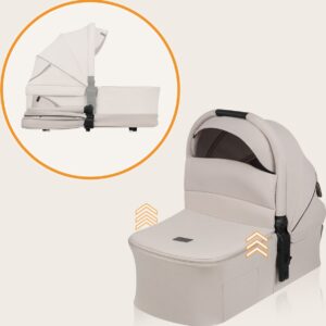 Lionelo AMBER PLUS 3IN1 bērnu ratiņi krāsa BEIGE SAND
