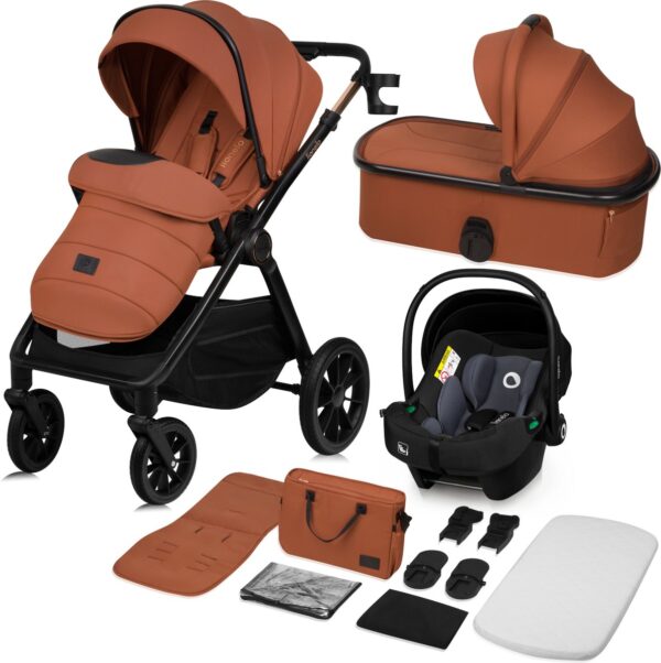 Ratini.lv | LAYLA 3IN1 bērnu ratiņi krāsa BROWN RUST bilde #3