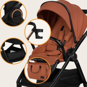 Lionelo LAYLA 3IN1 bērnu ratiņi krāsa BROWN RUST
