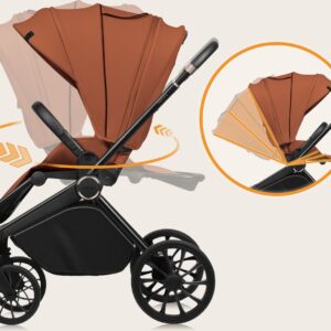 Lionelo MIKA PLUS 3IN1 bērnu ratu komplekts krāsa BROWN RUST