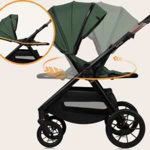 Lionelo LAYLA 3IN1 bērnu ratiņi krāsa GREEN FOREST