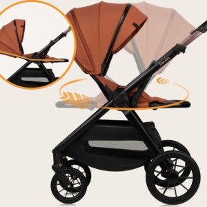 Lionelo LAYLA 3IN1 bērnu ratiņi krāsa BROWN RUST