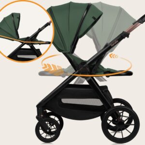Lionelo LAYLA 2IN1 bērnu ratiņi krāsa GREEN FOREST