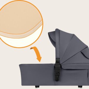 Lionelo AMBER PLUS 2IN1 bērnu ratiņi krāsa GREY GRAPHITE