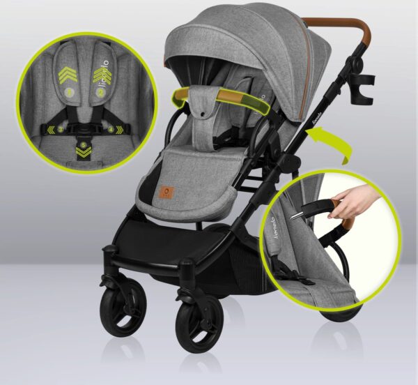 Ratini.lv | MARI TOUR 3IN1 bērnu ratiņi krāsa GREY STONE bilde #5