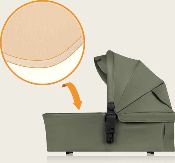 Ratini.lv | AMBER PLUS 3IN1 bērnu ratiņi krāsa GREEN FOREST bilde #21