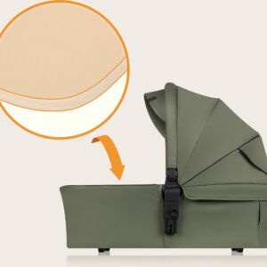 Lionelo AMBER PLUS 2IN1 bērnu ratiņi krāsa GREEN FOREST
