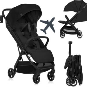 Lionelo JULIE AIR bērnu pastaigu un ceļojumu ratiņi krāsa BLACK ONYX
