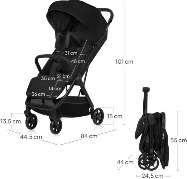 Ratini.lv | JULIE AIR bērnu ratiņi krāsa BLACK ONYX bilde #23