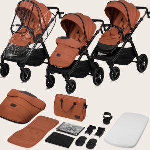Lionelo LAYLA 2IN1 bērnu ratiņi krāsa BROWN RUST